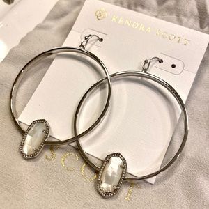 Kendra Scott Elora Earring Rhodium Ivory MOP